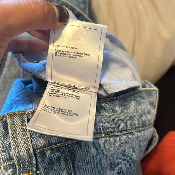 Chanel Light Blue & White Wide Leg Printed Denim Jeans - Picture 9 of 9